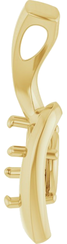 Pakabukas „Solitaire Freeform“ 14k yellow gold Round 7mm (3)