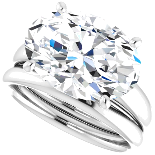 Sužadėtuvių Žiedas „Solitaire“ 925 Sidabro Oval 14mm x 10mm (10)