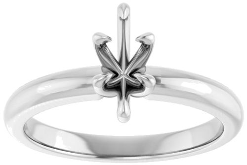 Sužadėtuvių Žiedas „Claw-Prong Solitaire“ 14k white gold Marquise 8mm x 4mm (3)
