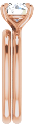 14K Rose  7.4 mm Round Solitaire Engagement Ring Mounting (9)