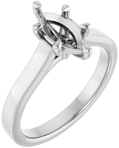 Sužadėtuvių Žiedas „Claw-Prong“ 14k white gold Marquise 9.5mm x 5mm (1)