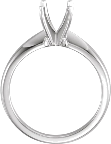 Sužadėtuvių Žiedas „Solitaire“ 14k white gold Round 7.3mm x 7.7mm (2)
