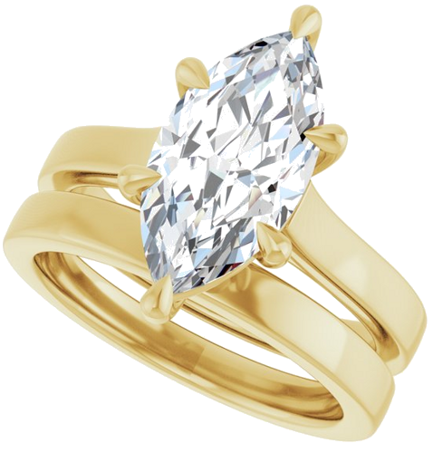 Sužadėtuvių Žiedas „Claw-Prong“ 14k yellow gold Marquise 14mm x 7mm (10)