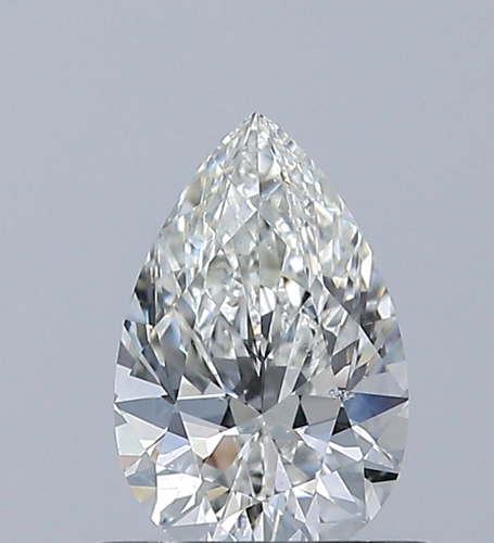 0.6 carat H-SI1 Natūralus Pear Deimantas (1)