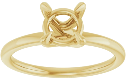 Sužadėtuvių Žiedas 14k yellow gold Round 6.5mm (3)