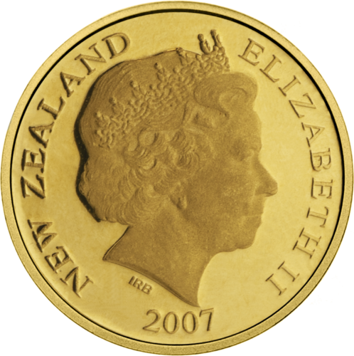 2007 Naujoji Zelandija Tarptautiniai Poliariniai metai 1 Doleris auksinė moneta (2)