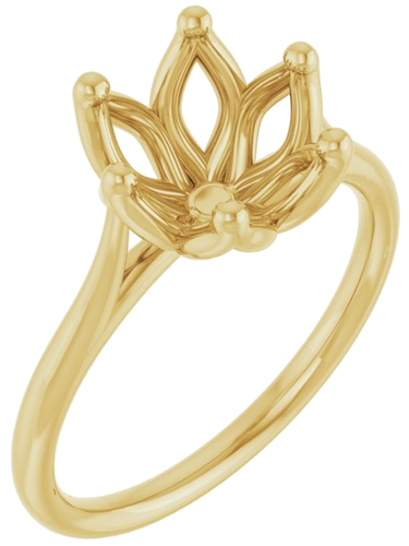 Sužadėtuvių Žiedas „Cathedral-Style Solitaire“ 14k yellow gold Cushion 8mm (1)