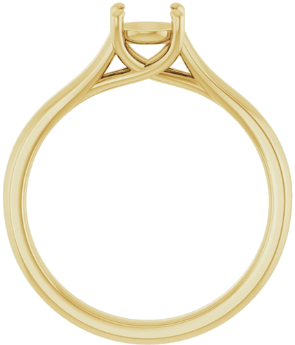 14K Yellow 5.2 mm Round Solitaire Engagement Ring Mounting (2)