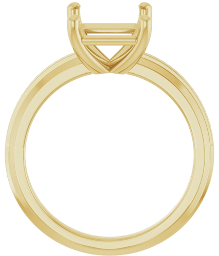 Sužadėtuvių Žiedas „Solitaire“ 14k yellow gold Emerald 10mm x 8mm (2)