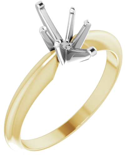 14K Yellow   White 9.5x5 mm Marquise Six-Prong Solitaire Engagement Ring Mounting (1)