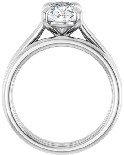 Sužadėtuvių Žiedas „Claw-Pong“ 14k white gold Pear 11.5mm x 7mm (7)