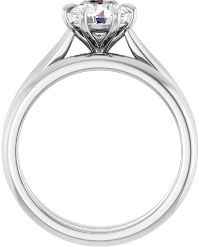 Sužadėtuvių Žiedas „Claw-Prong“ 14k white gold Round 6.5mm (7)
