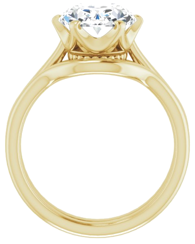 Sužadėtuvių Žiedas „Solitaire“ 14k yellow gold Oval 11mm x 9mm (7)