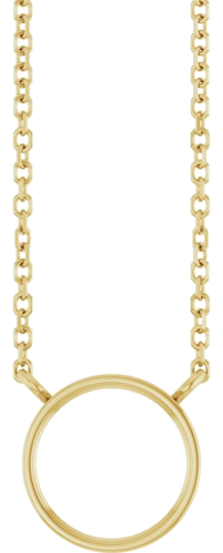 Pakabukas „Bezel-Set Solitaire“ 14k yellow gold Round 8mm (1)