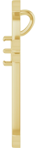 Pakabukas „Accented Cross“ 14k yellow gold Round 4.1mm (3)