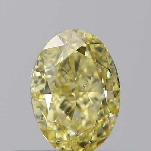 0.59 carat Fancy Intense  Yellow-SI1 Natūralus Oval Deimantas (1)