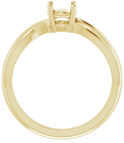 14K Yellow 5.2 mm Round Solitaire Engagement Ring Mounting (2)