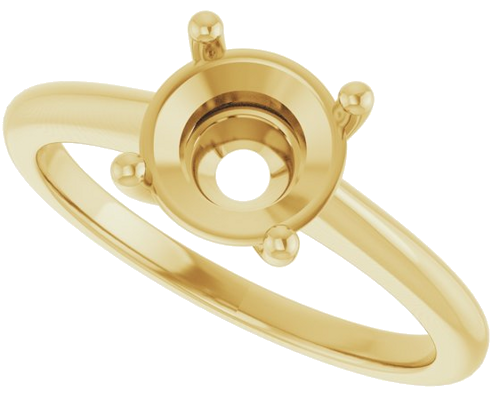 Sužadėtuvių Žiedas „Solitaire“ 14k yellow gold Round 7.4mm (5)