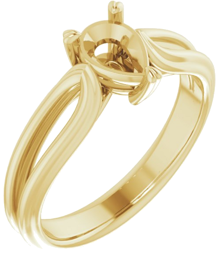 Sužadėtuvių Žiedas „Solitaire“ 585 Geltonojo Aukso Pear Shape 7mm x 5mm (1)