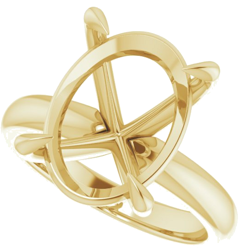 Sužadėtuvių Žiedas „Claw-Prong Solitaire“ 14k yellow gold Oval 15mm x 11mm (5)