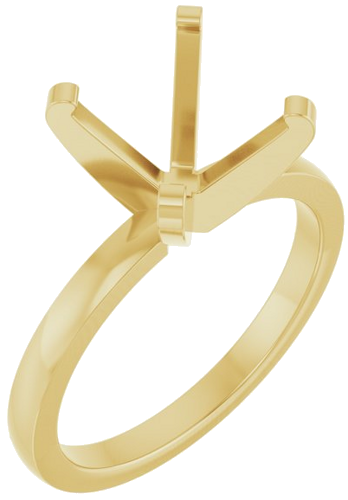 14K Yellow 9.8 mm Round 4-Prong Engagement Ring Mounting (1)