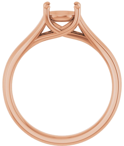 Sužadėtuvių Žiedas „Solitaire“ 585 Rožinis Aukso Round 6.5mm (2)