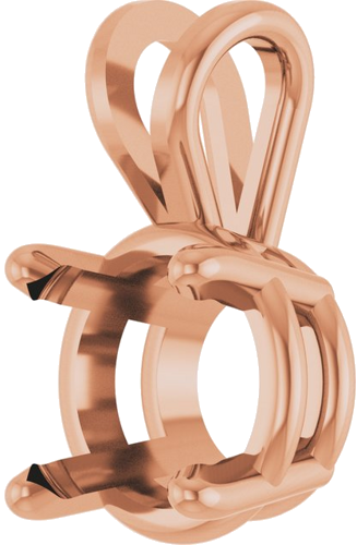 Pakabukas „Round 4-Prong Basket“ 14k rose gold Round 7.5mm (2)
