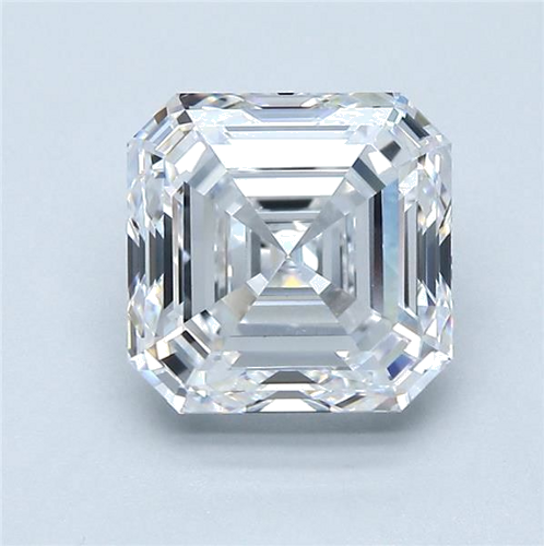 3.21 carat D-VVS2 Natūralus Asscher Deimantas (1)