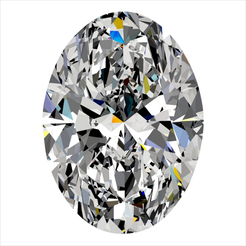 0.37 carat E-SI1 Natūralus Oval Deimantas (1)