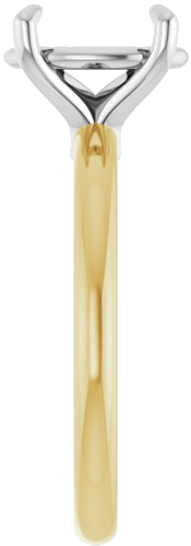 14K Yellow White 10x8 mm Oval Solitaire Engagement Ring Mounting (4)