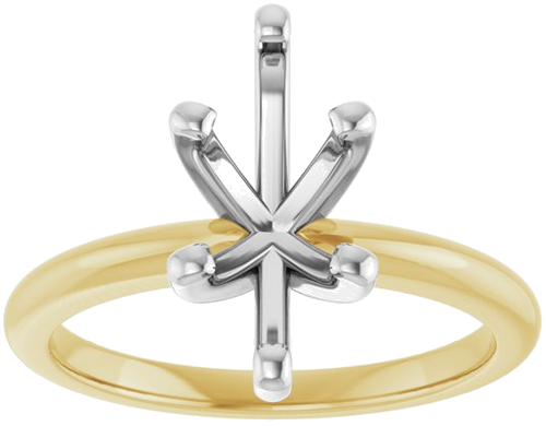 Sužadėtuvių Žiedas 10k yellow/white gold Marquise 12mm x 6mm (3)
