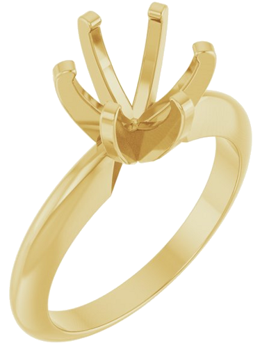 Sužadėtuvių Žiedas „Solitaire“ 14k yellow gold Round 7.4mm (1)