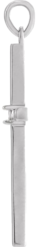 14K White 1.3 mm Round Cross Pendant Mounting (2)
