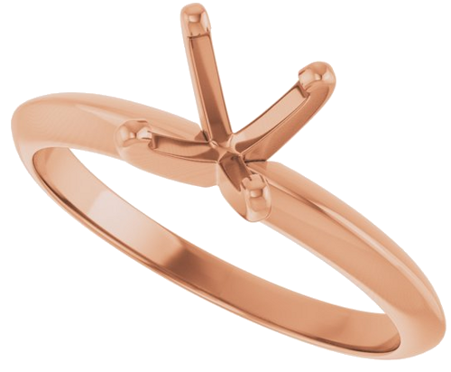 Sužadėtuvių Žiedas „Light Solitaire“ 585 Rožinis Aukso Round 6mm x 6.6mm (5)