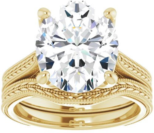 Sužadėtuvių Žiedas „Solitaire“ 14k yellow gold Oval 12mm x 10mm (8)