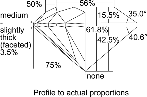 0.5 carat H-SI1 Excellent cut Natūralus Round Deimantas (1)