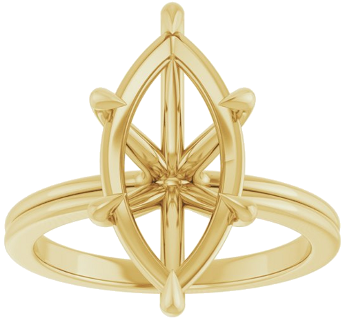 Sužadėtuvių Žiedas „Claw-Prong Solitaire“ 14k yellow gold Marquise 16mm x 8mm (3)