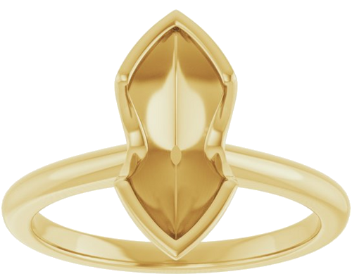 Sužadėtuvių Žiedas „Half-Bezel“ 14k yellow gold Marquise 12mm x 6mm (3)
