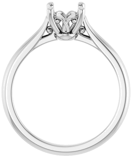 Sužadėtuvių Žiedas „Solitaire“ 585 Baltojo Aukso Oval 8mm x 6mm (2)