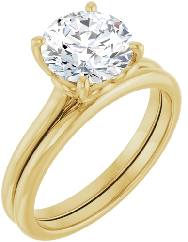 Sužadėtuvių Žiedas „Solitaire“ 14k yellow gold Round 8mm (6)