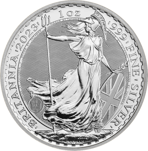 1 oz Britannia 2023 Karolis III sidabrinė moneta (Naujas karalius) (1)