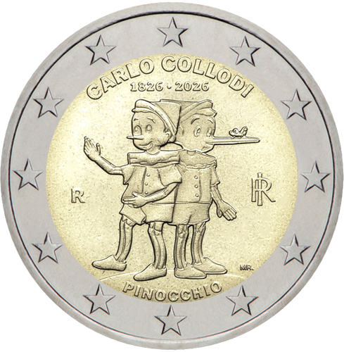 2026 Italy Pinocchio 2 euro coin (1)