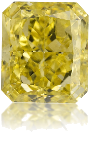 0.5 carat Fancy Intense Yellow-SI1 Natūralus Radiant Deimantas (1)