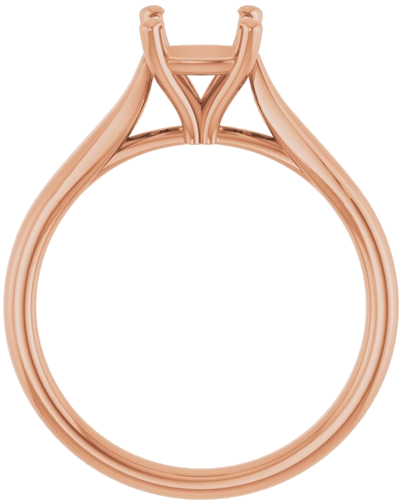 Sužadėtuvių Žiedas „Solitaire“ 585 Rožinis Aukso Cushion 6mm (2)