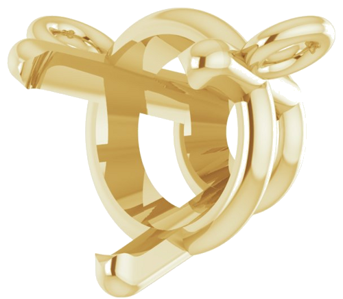 Pakabukas „Round 3-Prong“ 585 Geltonojo Aukso Round 5.5mm (2)