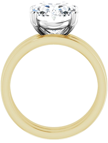 Sužadėtuvių Žiedas „Solitaire“ 14k yellow/white gold Oval 12mm x 10mm (7)