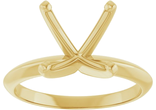 14K Yellow 10.2-10.6 mm Round 4-Prong Light Solitaire Ring Mounting (3)