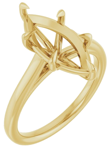 Sužadėtuvių Žiedas „Claw-Pong“ 18k yellow gold Marquise 15mm x 7mm (1)