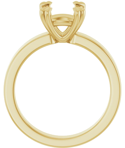 Sužadėtuvių Žiedas „Double Claw-Prong Solitaire“ 14k yellow gold Elongated Cushion 10mm x 8mm (2)