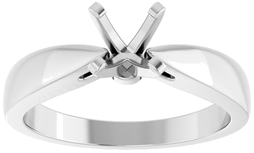 Sužadėtuvių Žiedas „Solitaire“ 585 Baltojo Aukso Round 5.8mm (3)